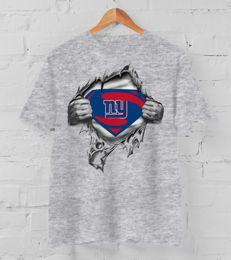 Ny Giants Superhero Logo Burst T-Shirt