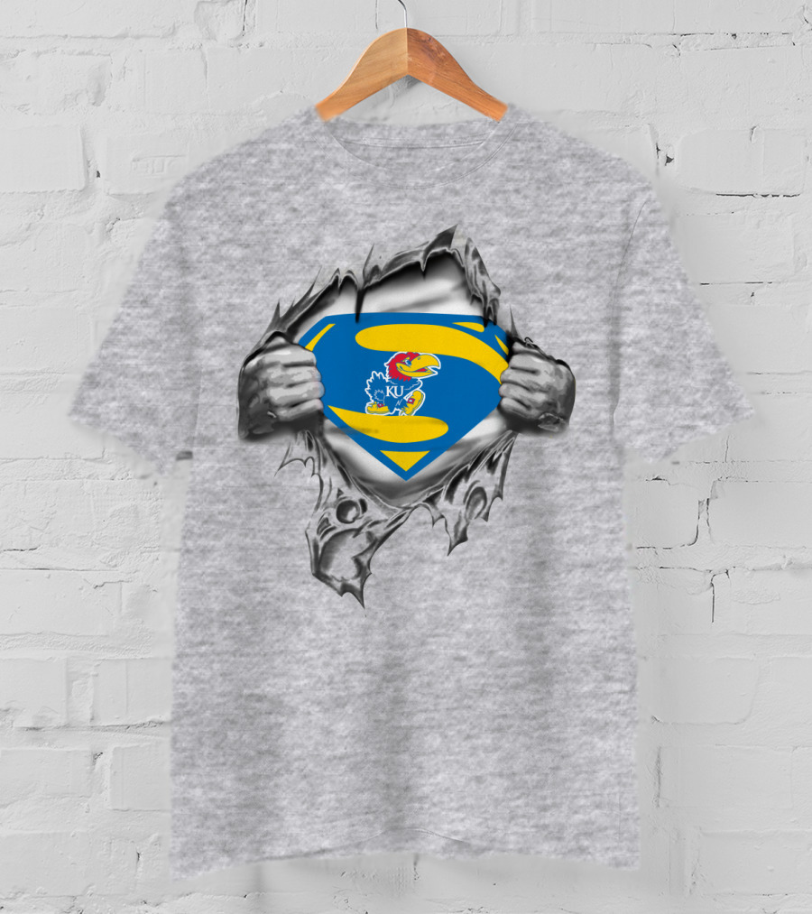 Kansas Jayhawks KU Superman T-Shirt
