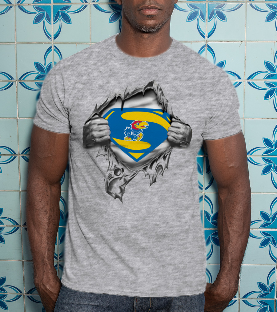 Kansas Jayhawks KU Superman T-Shirt