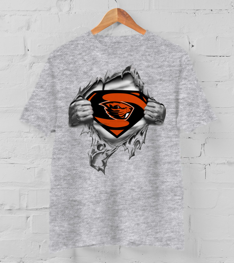 Oregon State Beavers Superhero Emblem T-Shirt