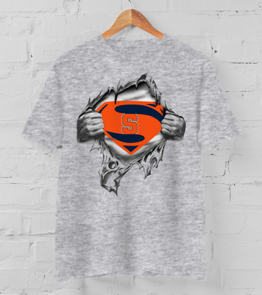 Syracuse Orange Superman Logo S Symbol Open Chest T-Shirt