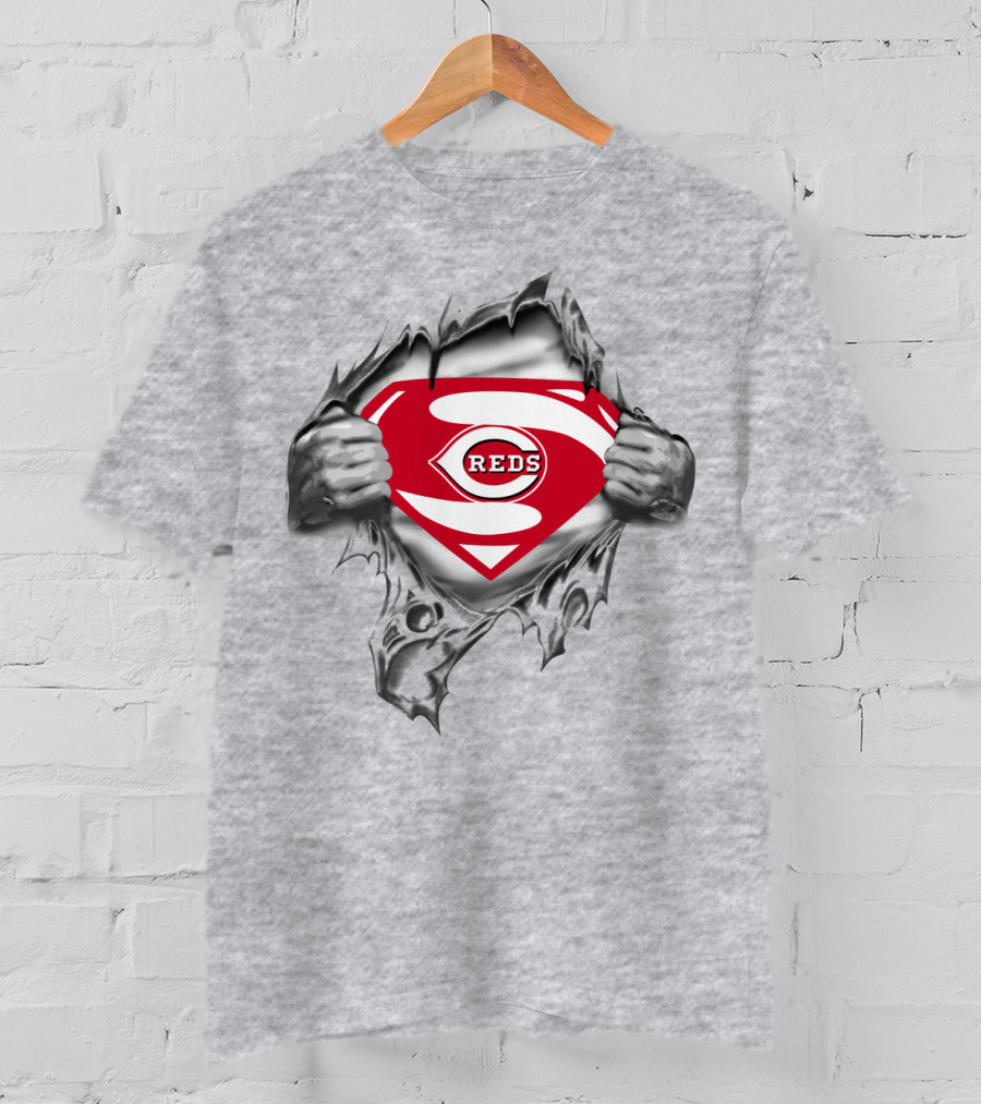 Cincinnati Reds Superhero Emblem T-Shirt