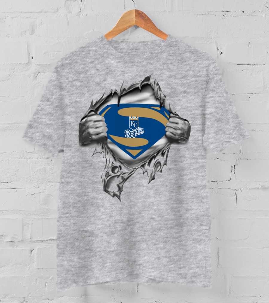 KC Royals Superman Logo Tear-Out T-Shirt