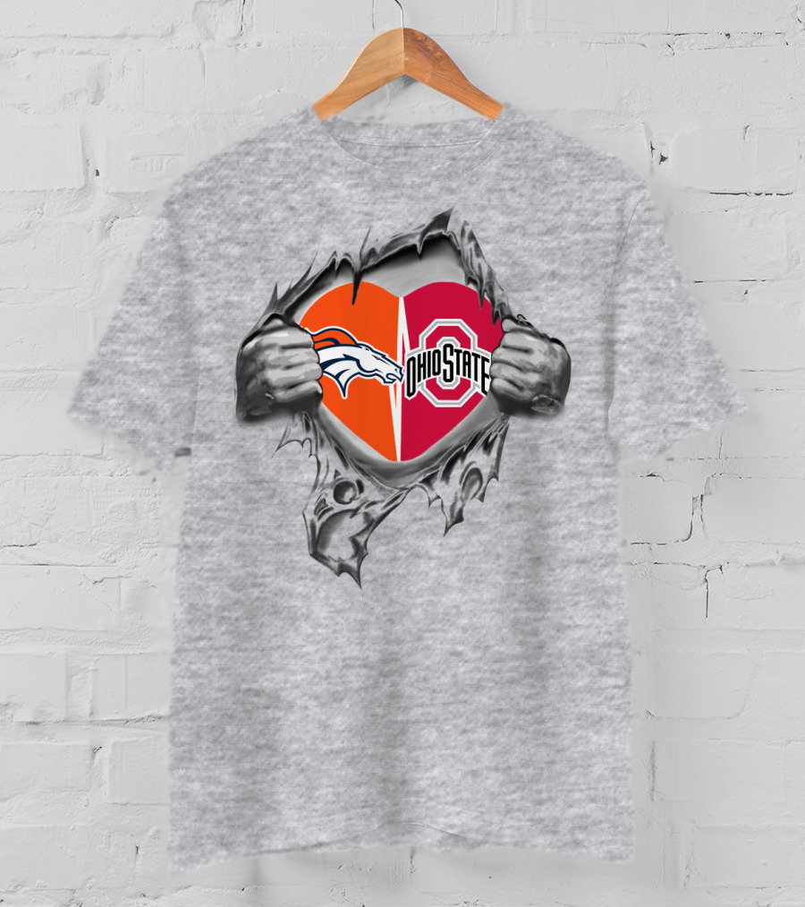 Broncos Ohio State Heart T-Shirt