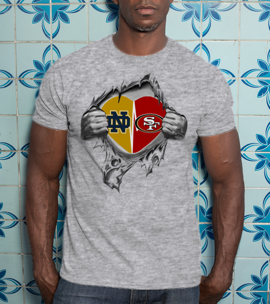 Notre Dame 49ers Heart T-Shirt