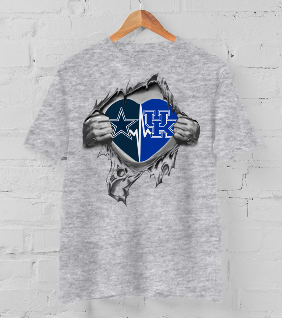 Cowboys Kentucky Heartbeat Star UK Wildcat Pride T-Shirt