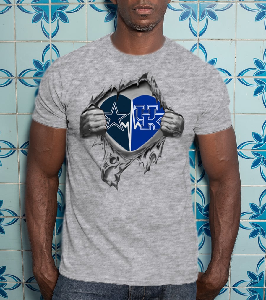 Cowboys Kentucky Heartbeat Star UK Wildcat Pride T-Shirt