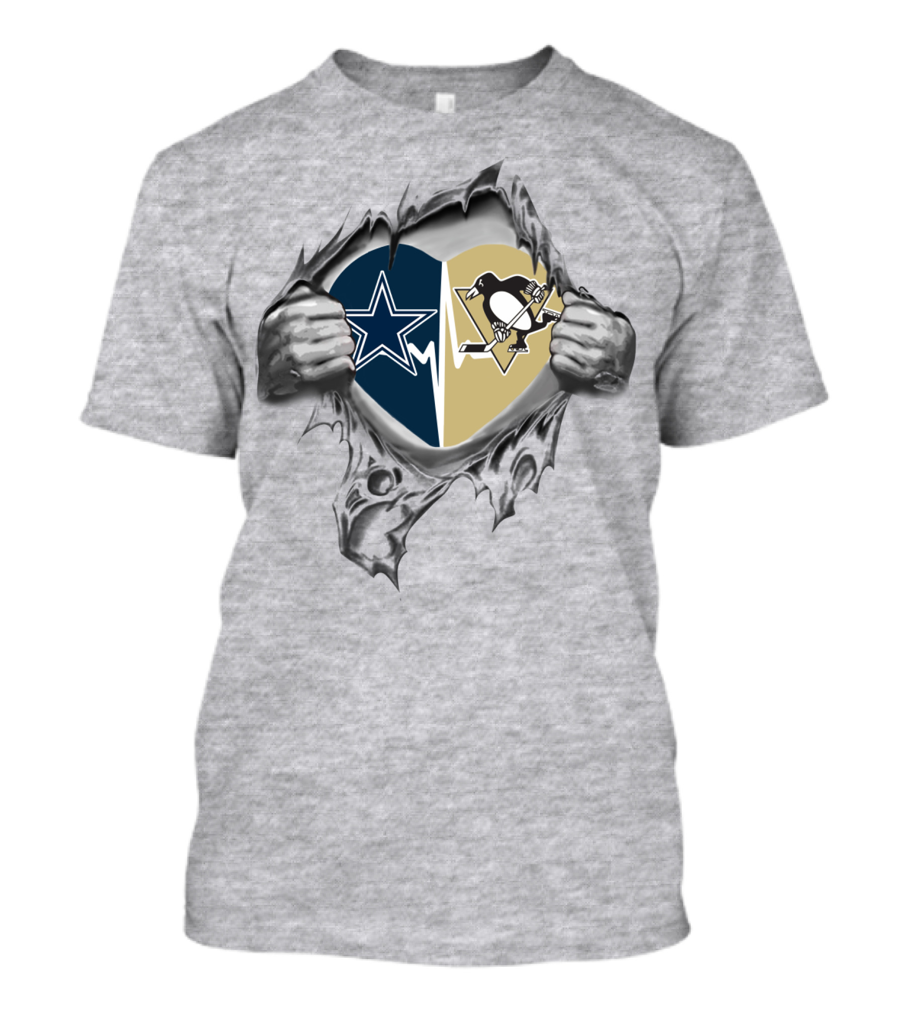 Cowboys Penguins Star And Rink It's In My Heart T-Shirt