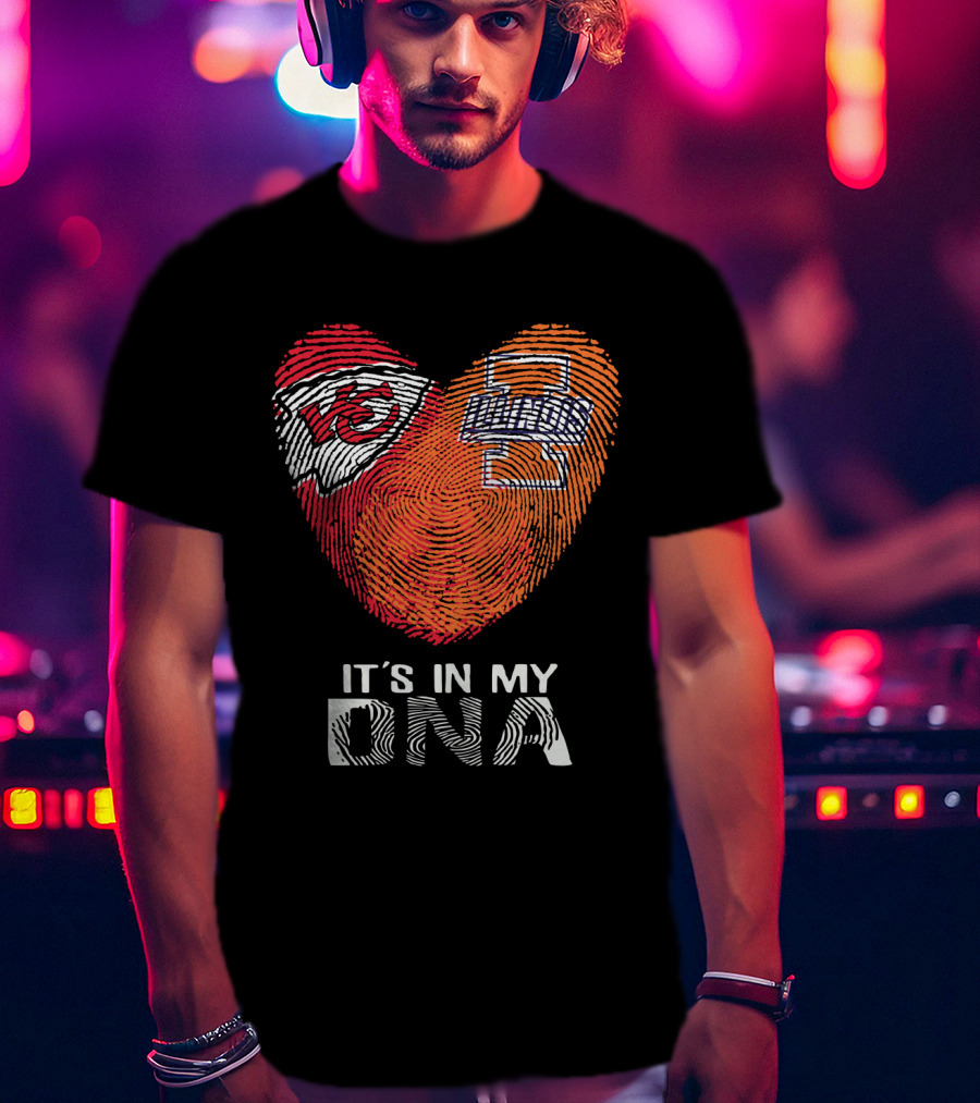 Chiefs Illinois It's In My DNA Fingerprint Kansas City Football T-Shirt