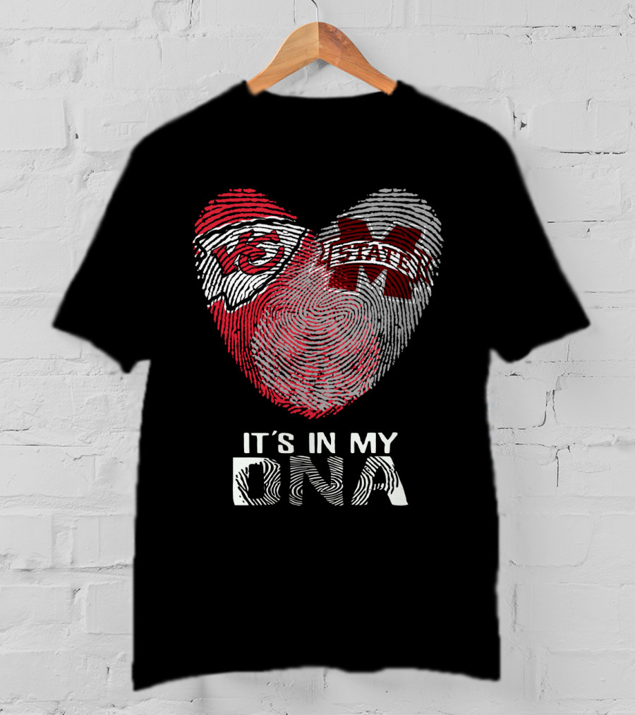 Chiefs MS State It's In My DNA Heartprint T-Shirt