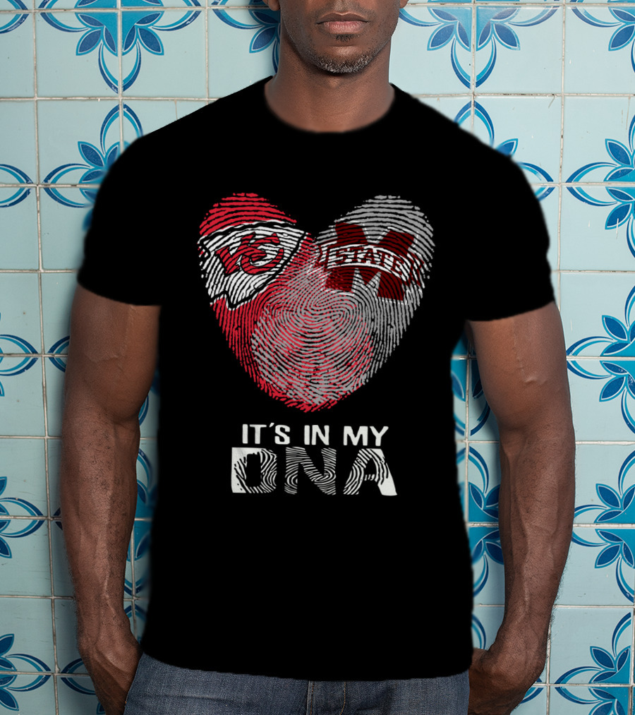 Chiefs MS State It's In My DNA Heartprint T-Shirt