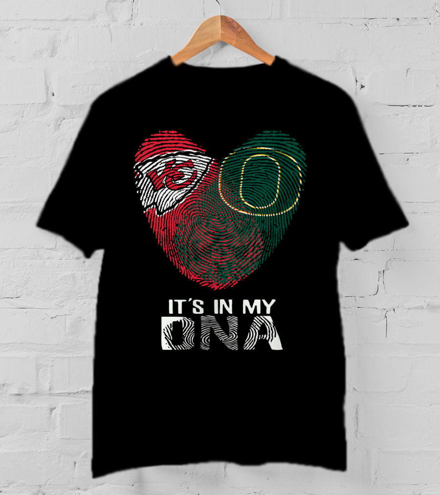 Kansas City Chiefs Oregon Ducks It's In My Dna T-Shirt
