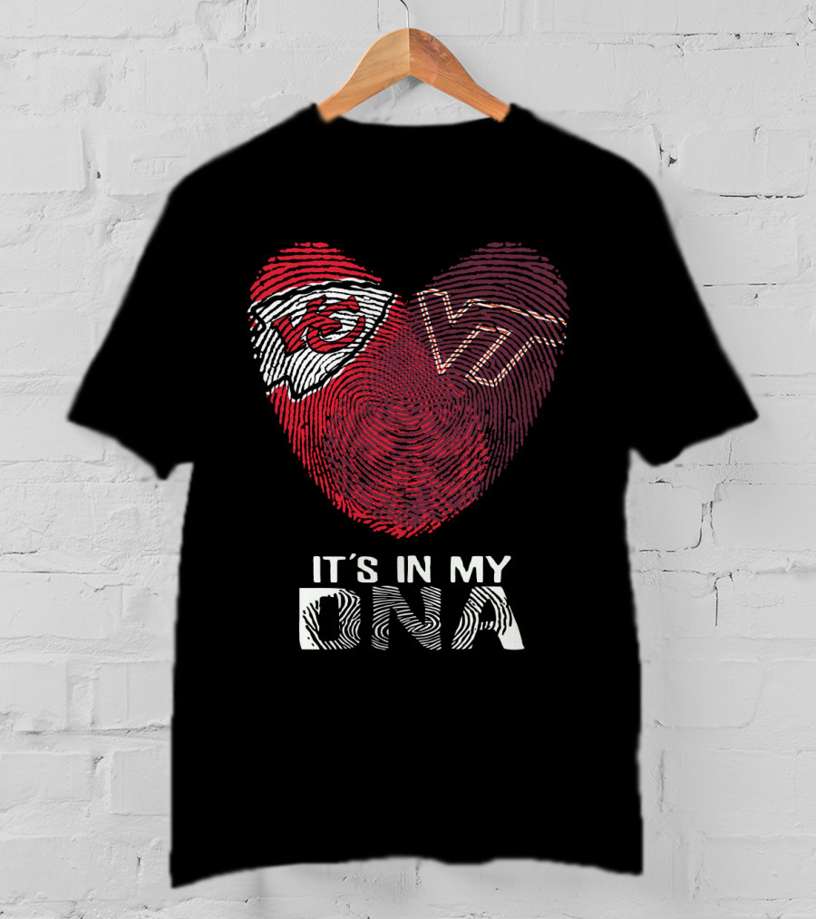 Chiefs Vt Fingerprint Heart It's In My Dna T-Shirt