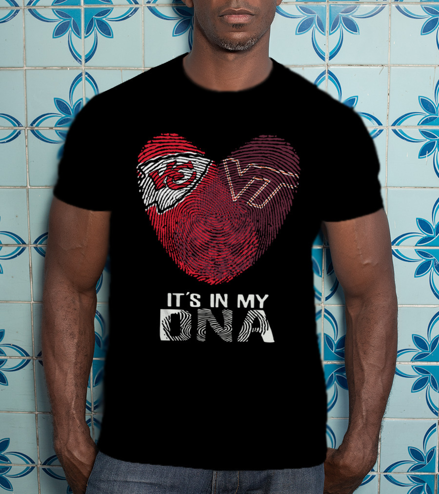 Chiefs Vt Fingerprint Heart It's In My Dna T-Shirt