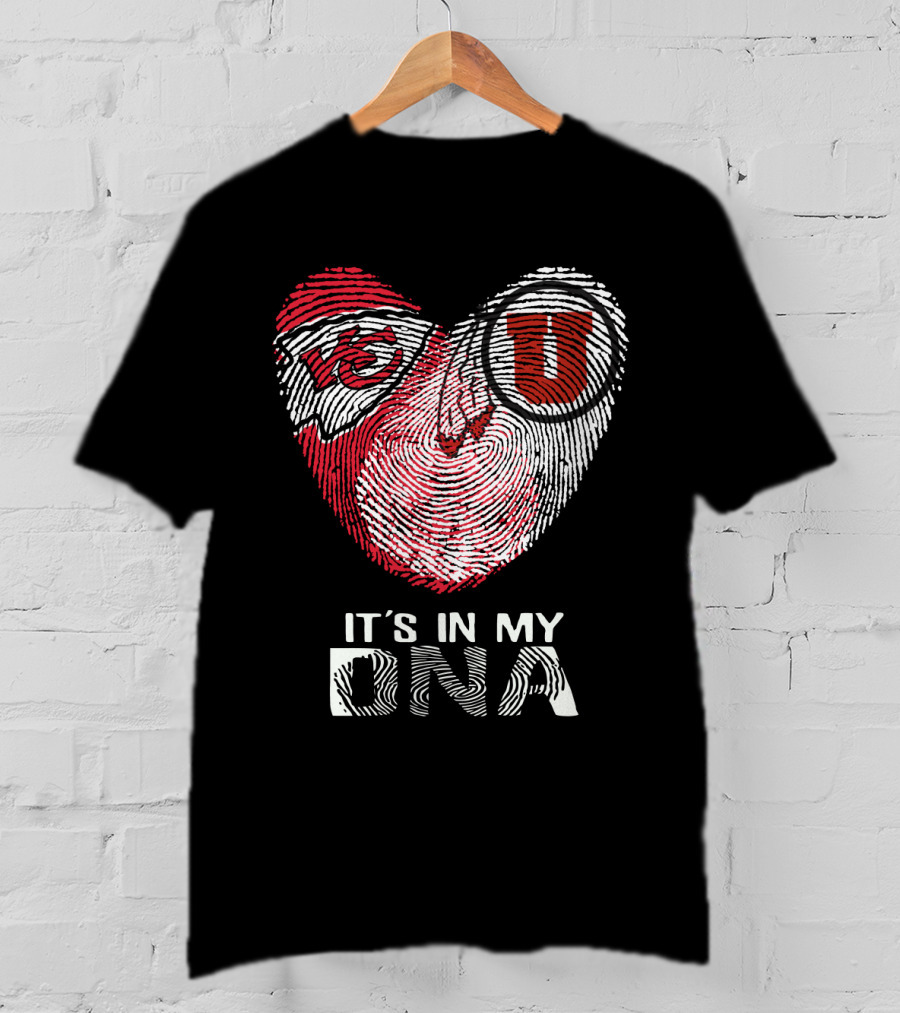 Chiefs Utah Utes It's In My Dna Fingerprint Heart U T-Shirt