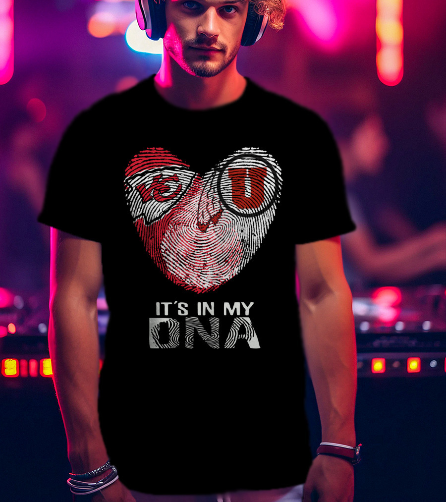 Chiefs Utah Utes It's In My Dna Fingerprint Heart U T-Shirt