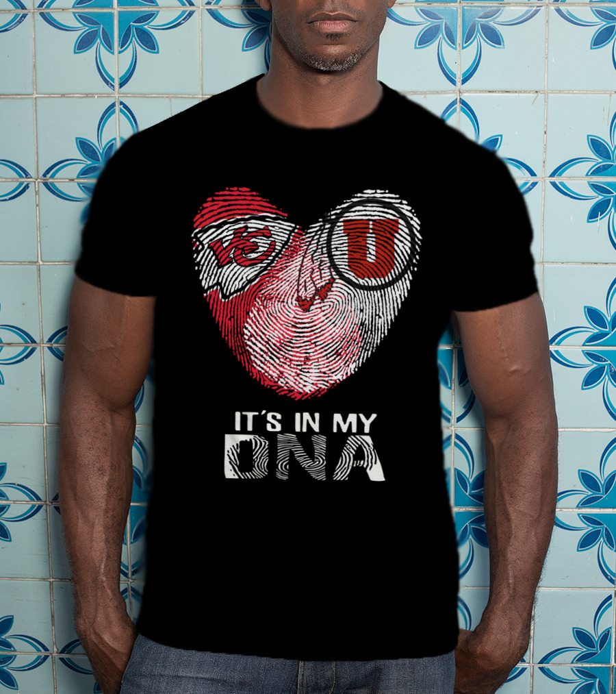 Chiefs Utah Utes It's In My Dna Fingerprint Heart U T-Shirt