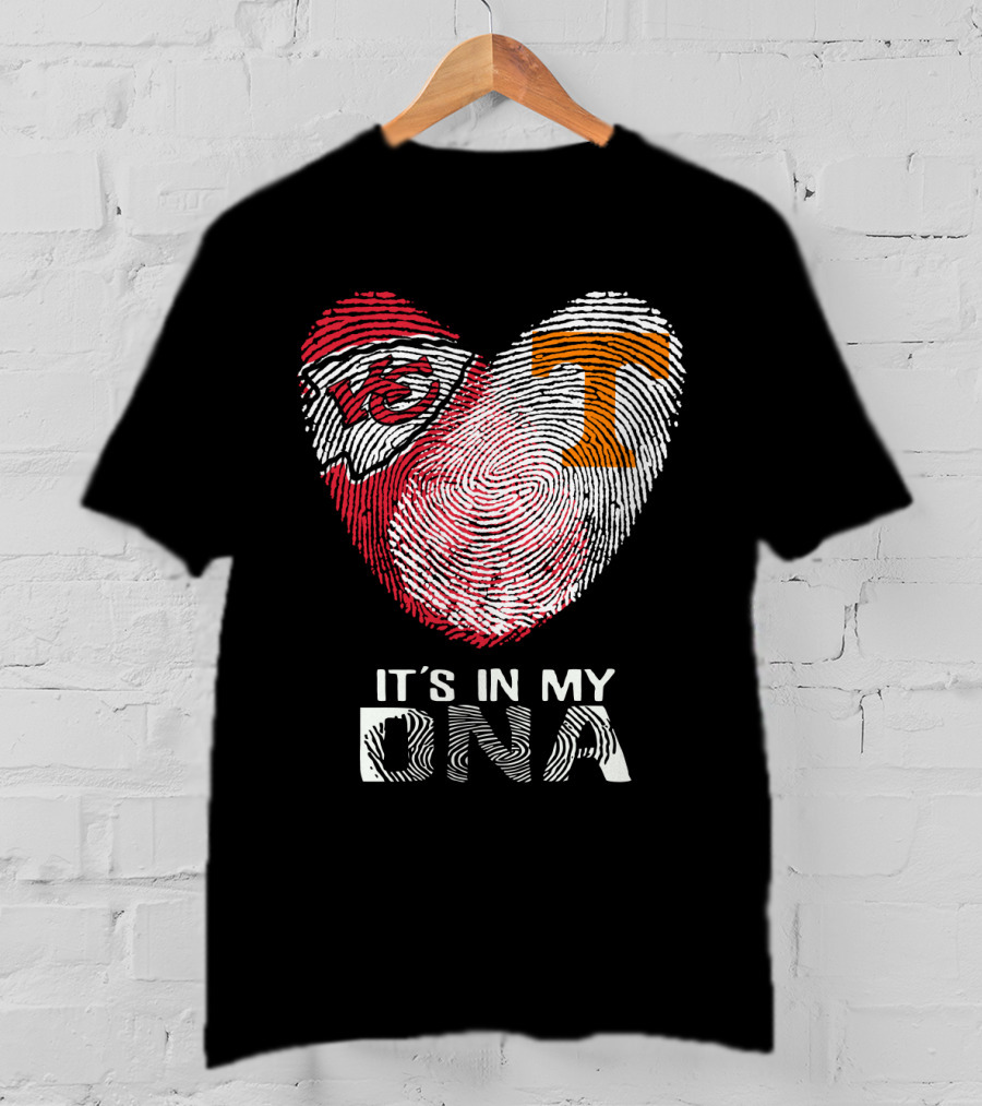 Chiefs Tennessee It's In My DNA Heart Fingerprint T-Shirt
