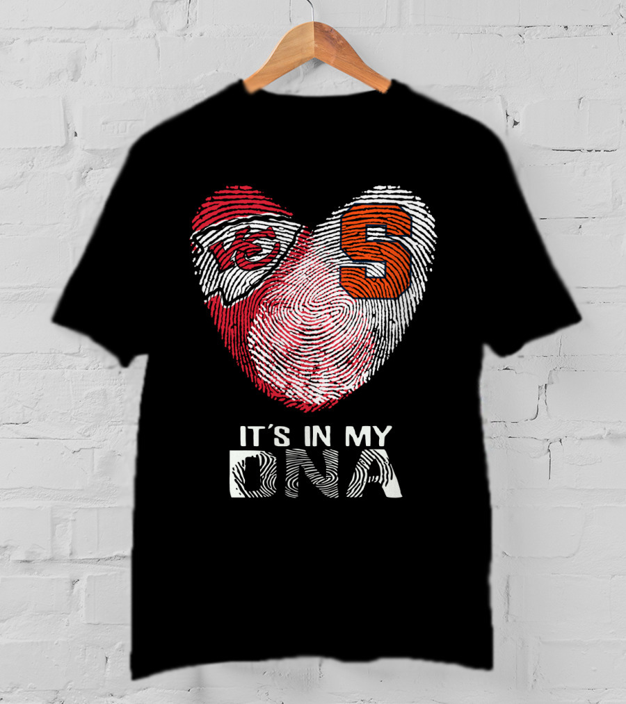 Chiefs Syracuse It's In My Dna Fingerprint Heart T-Shirt