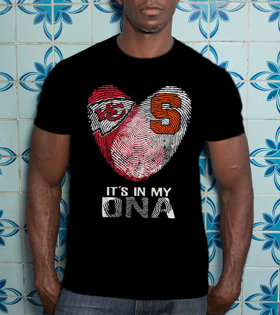 Chiefs Syracuse It's In My Dna Fingerprint Heart T-Shirt