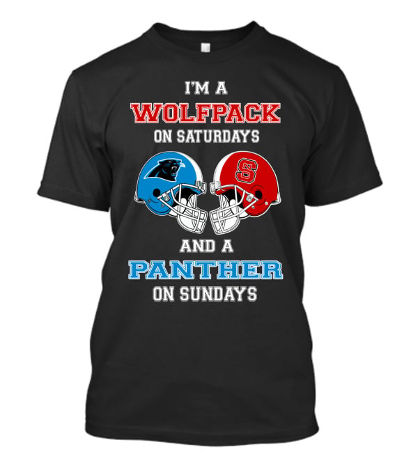 I'm A Wolfpack On Saturdays And A Panther On Sundays T-Shirt