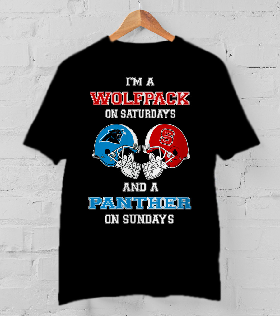 I'm A Wolfpack On Saturdays And A Panther On Sundays T-Shirt