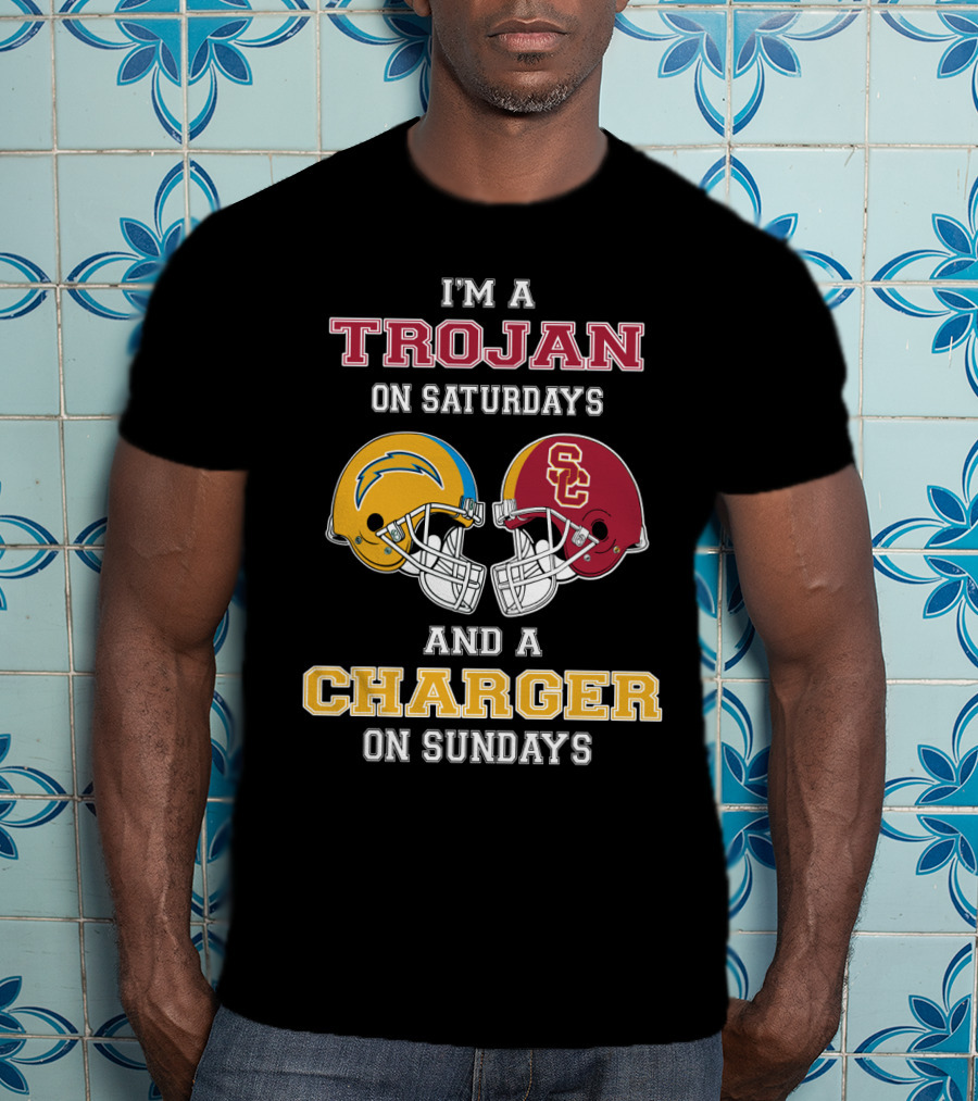 I'm A Trojan On Saturdays And A Charger On Sundays T-Shirt