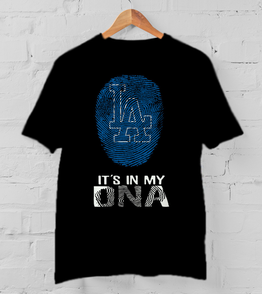 Los Angeles Dodgers It's In My DNA Fingerprint T-Shirt