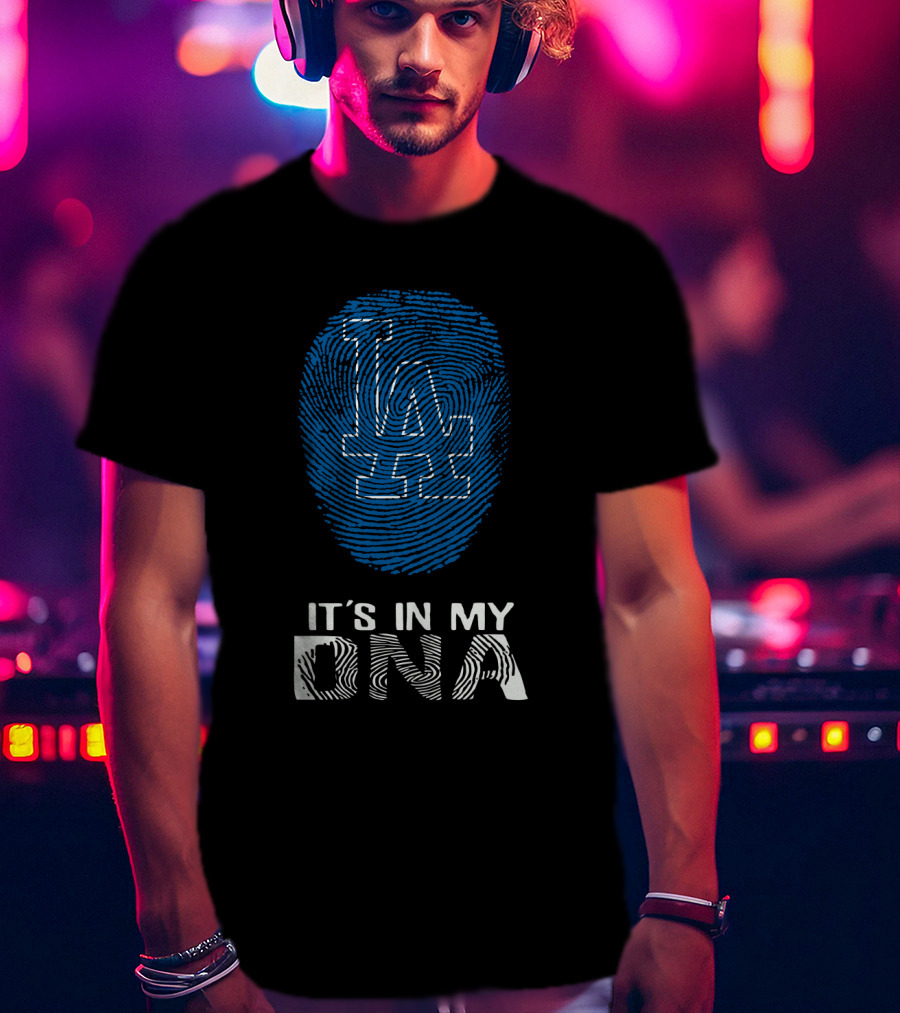 Los Angeles Dodgers It's In My DNA Fingerprint T-Shirt