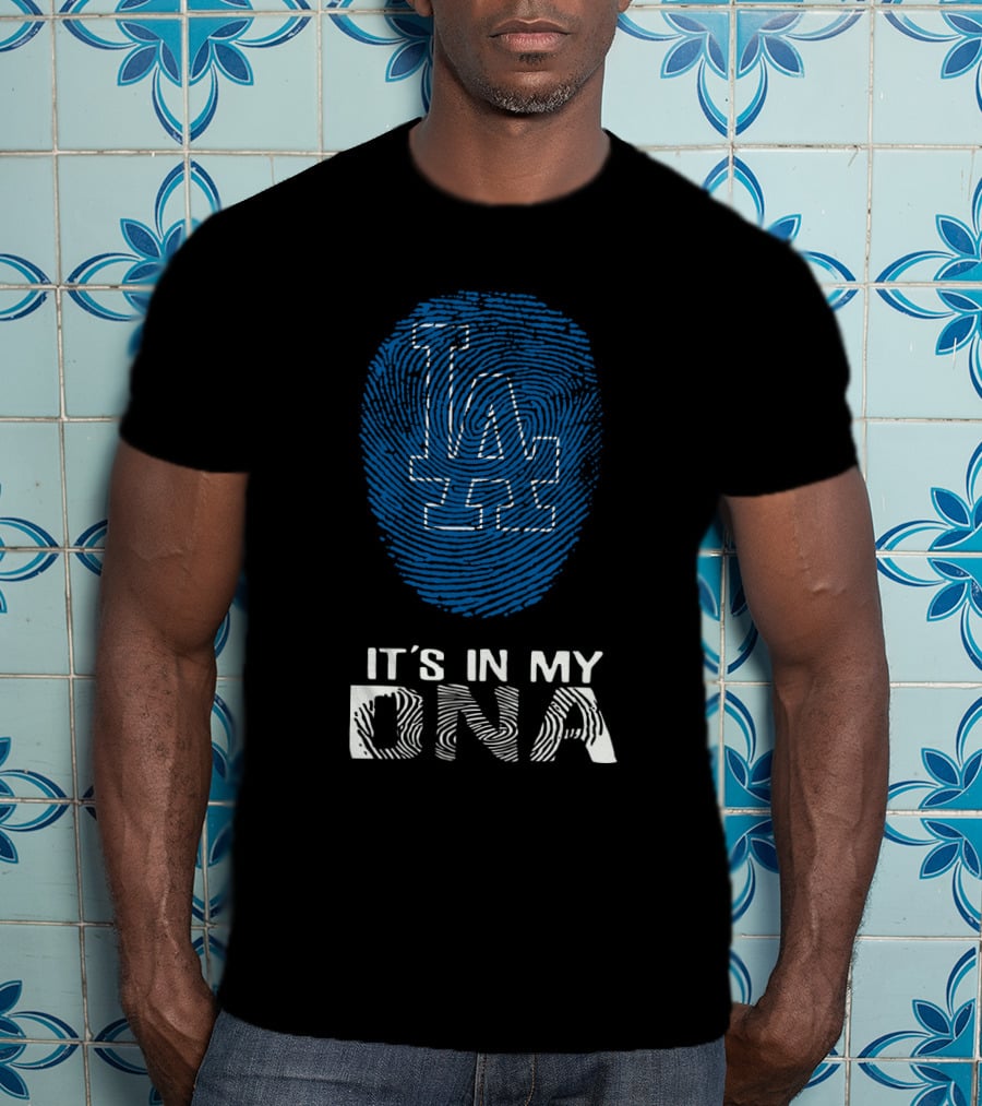 Los Angeles Dodgers It's In My DNA Fingerprint T-Shirt