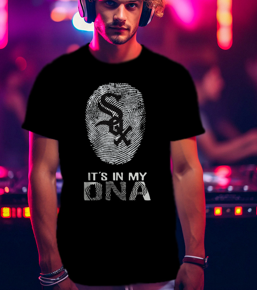 White Sox Logo It's In My DNA Fingerprint T-Shirt