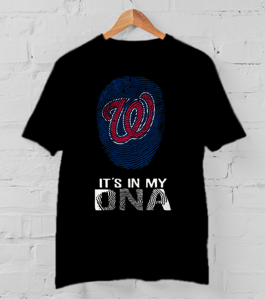 Nationals W It's In My DNA Fingerprint T-Shirt