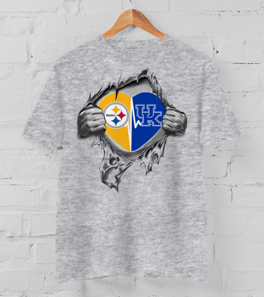 Steelers Uk Kentucky Heart Nfl T-Shirt