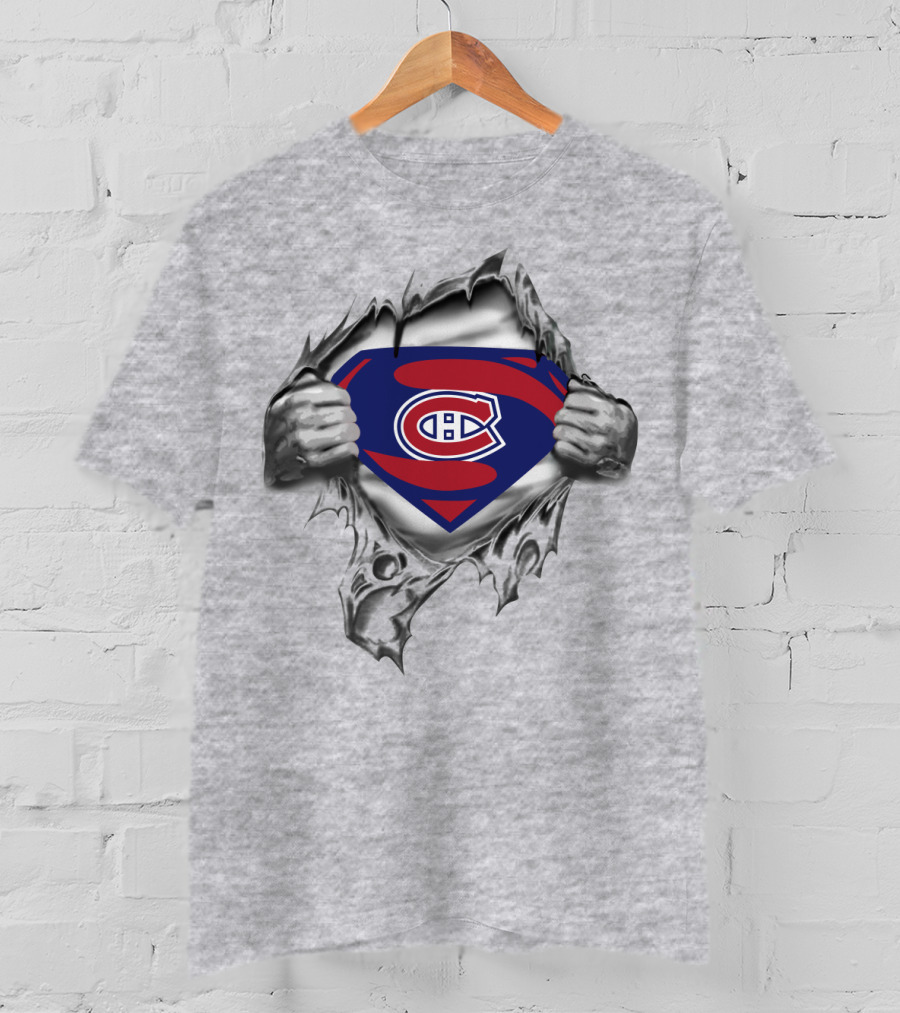 Montréal Canadiens Superman Crest Pullover T-Shirt