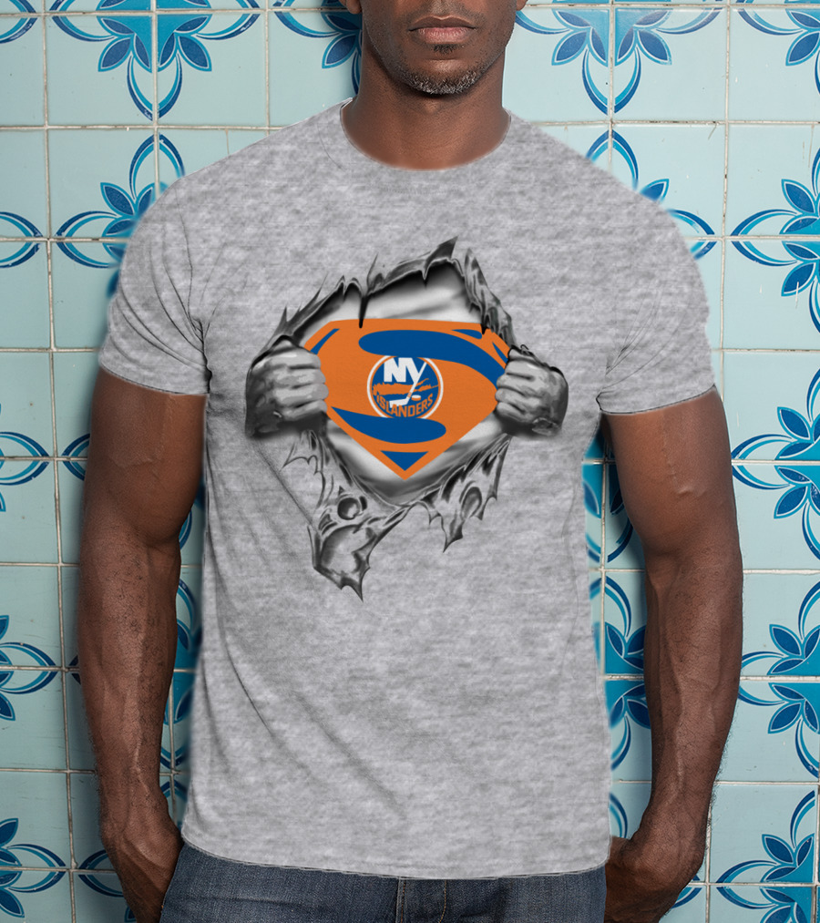 New York Islanders Superman Logo Mashup T-Shirt