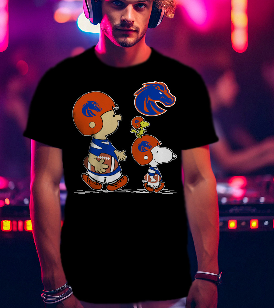 Boise State Broncos Snoopy And Friends Football Team Spirit T-Shirt