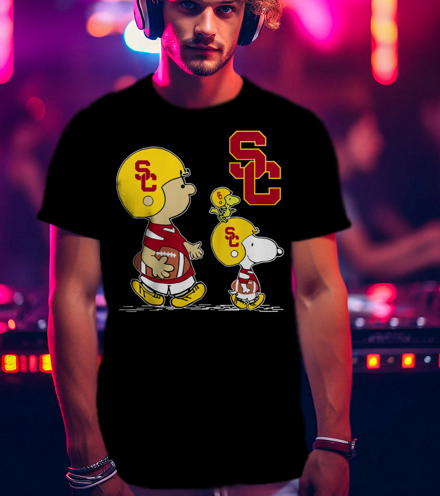 Snoopy USC Trojans Football SC T-Shirt