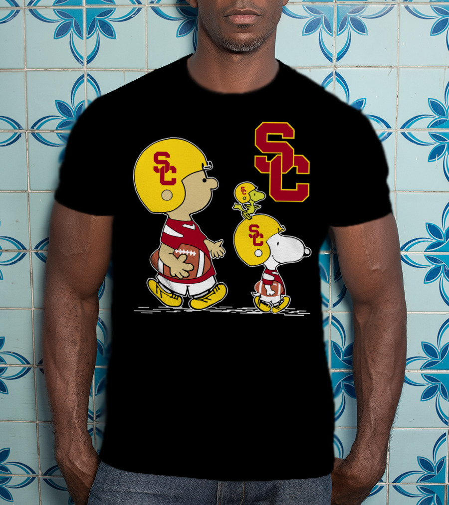 Snoopy USC Trojans Football SC T-Shirt