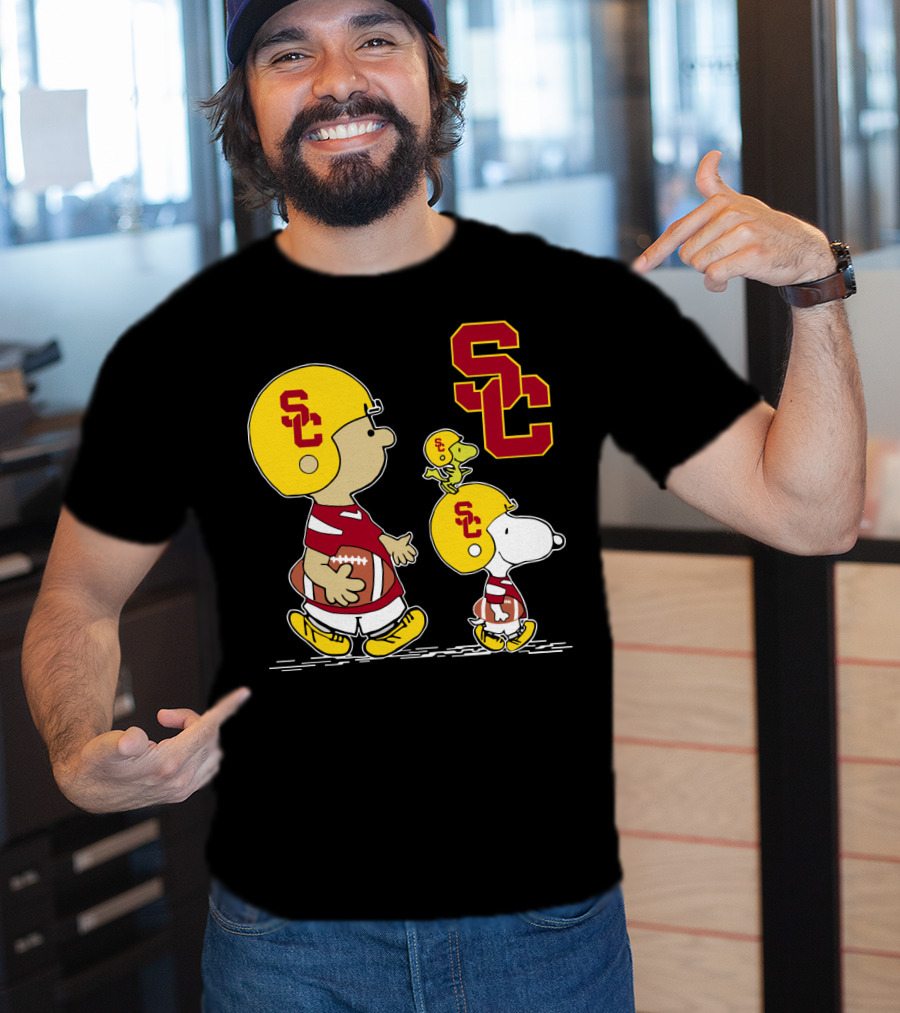 Snoopy USC Trojans Football SC T-Shirt