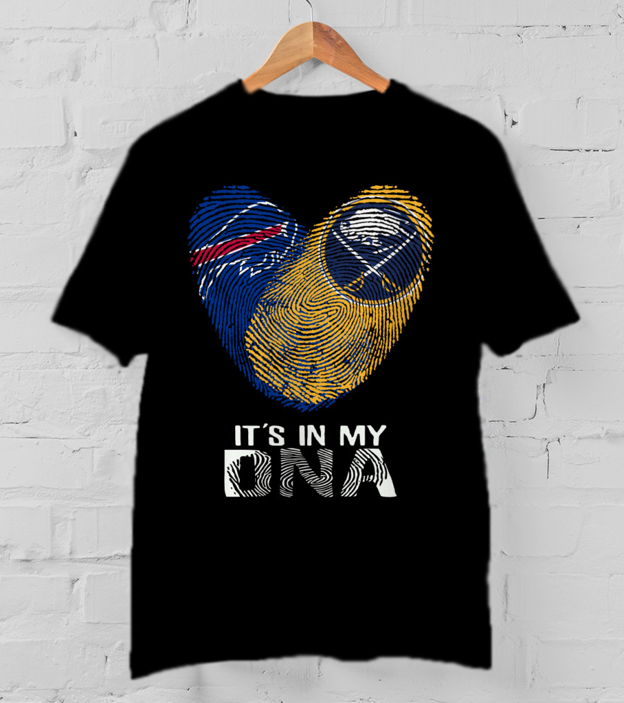 Buffalo Bills Sabres It's In My DNA Fingerprint Heart T-Shirt