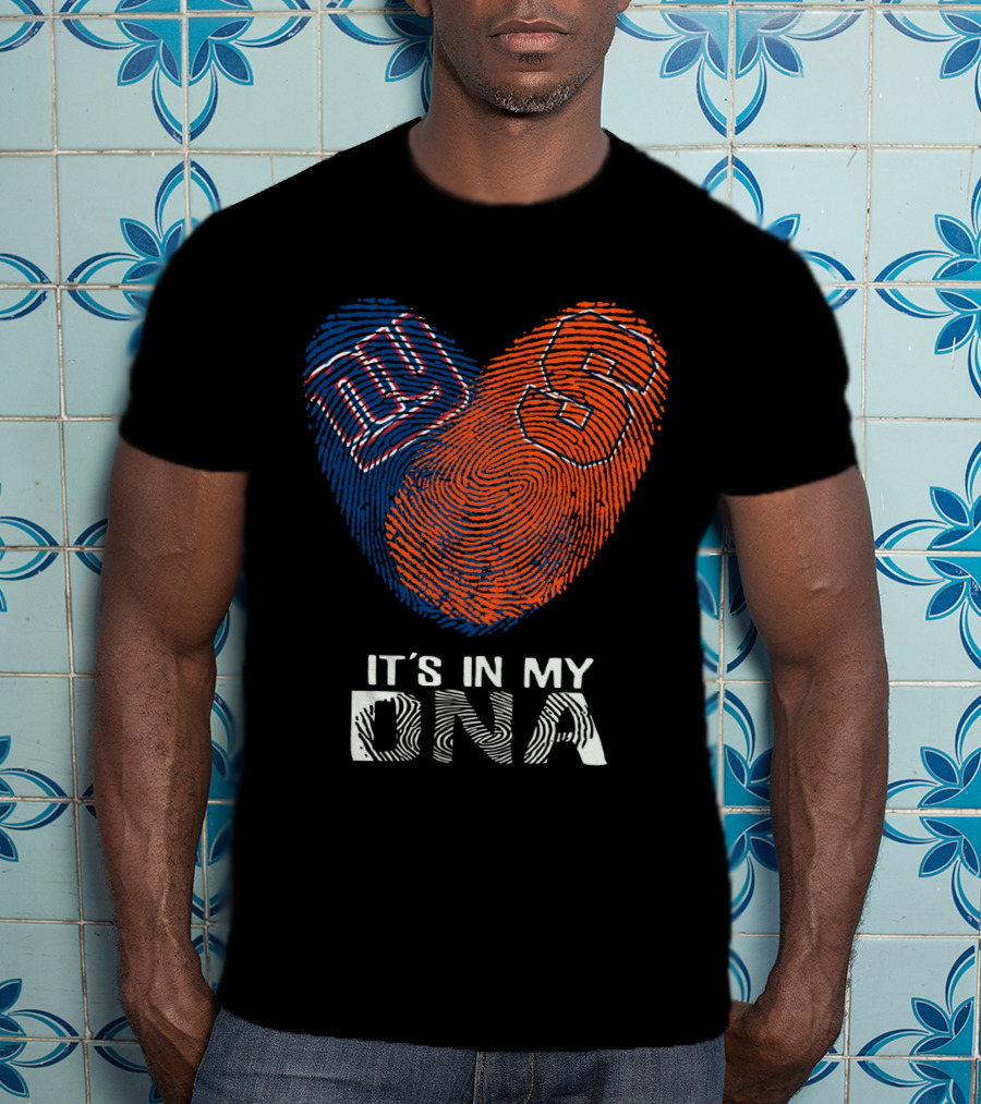 Giants Syracuse It's In My DNA Fingerprint Heart T-Shirt
