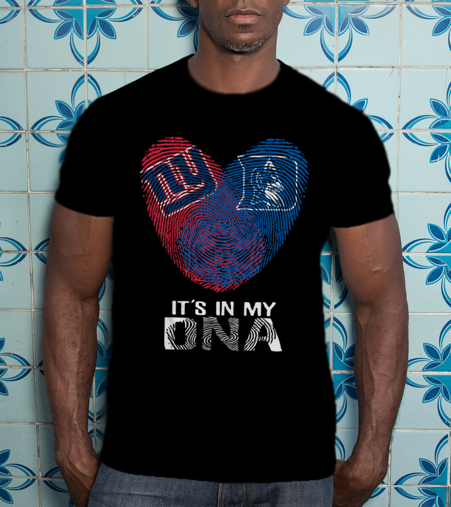 It's In My DNA Giants Duke Fingerprint Heart T-Shirt
