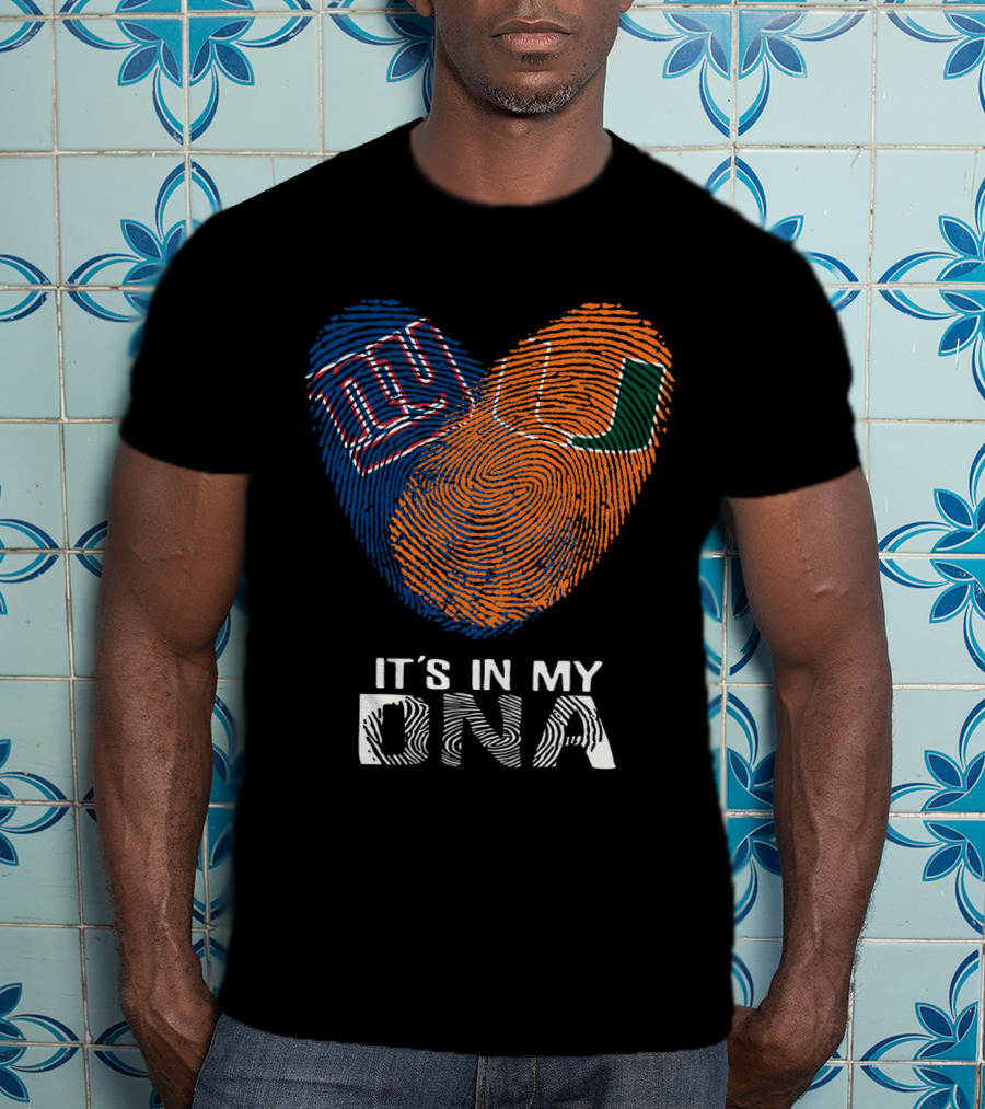 New York Giants Miami Hurricanes It's In My DNA T-Shirt
