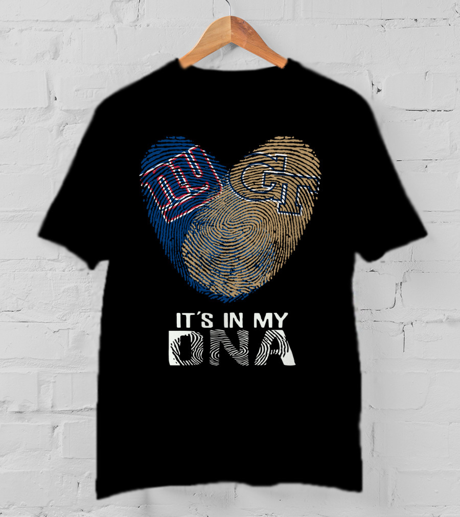 Ny Giants Gt It's In My DNA Fingerprint Heart T-Shirt