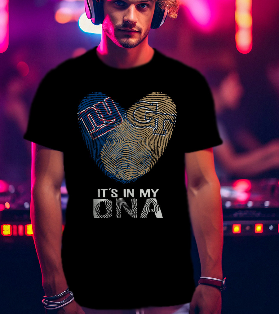 Ny Giants Gt It's In My DNA Fingerprint Heart T-Shirt