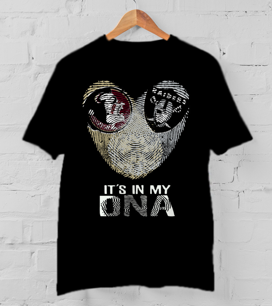 Raiders Seminoles It's In My DNA Fingerprint Icons T-Shirt