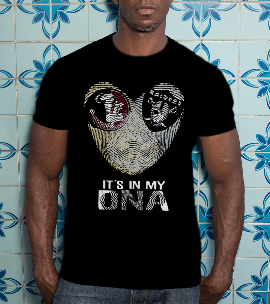 Raiders Seminoles It's In My DNA Fingerprint Icons T-Shirt