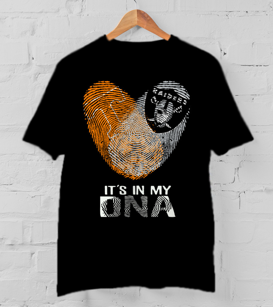 Raiders It's In My DNA Fingerprint Heart T-Shirt