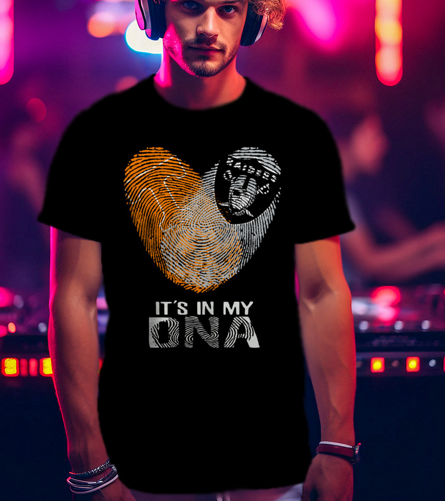 Raiders It's In My DNA Fingerprint Heart T-Shirt