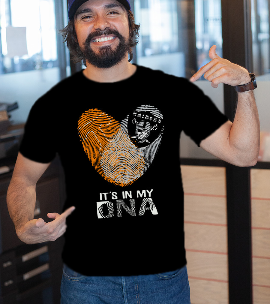 Raiders It's In My DNA Fingerprint Heart T-Shirt